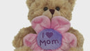 Mocha Bear Holding Flower Gift 6"-4