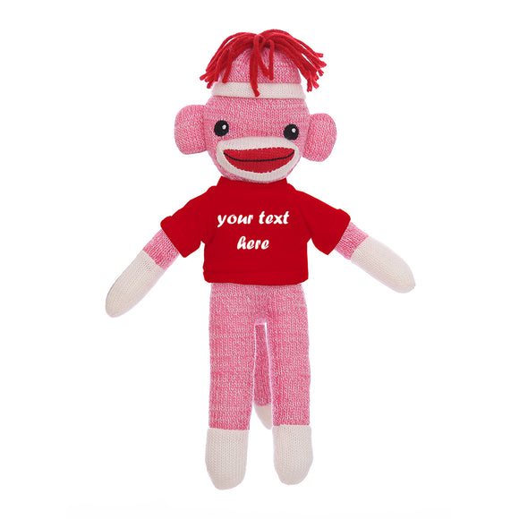 Red Sock Monkey Plush Animal 8 Inch – Bold Pal With Friendly Expression | Plushland