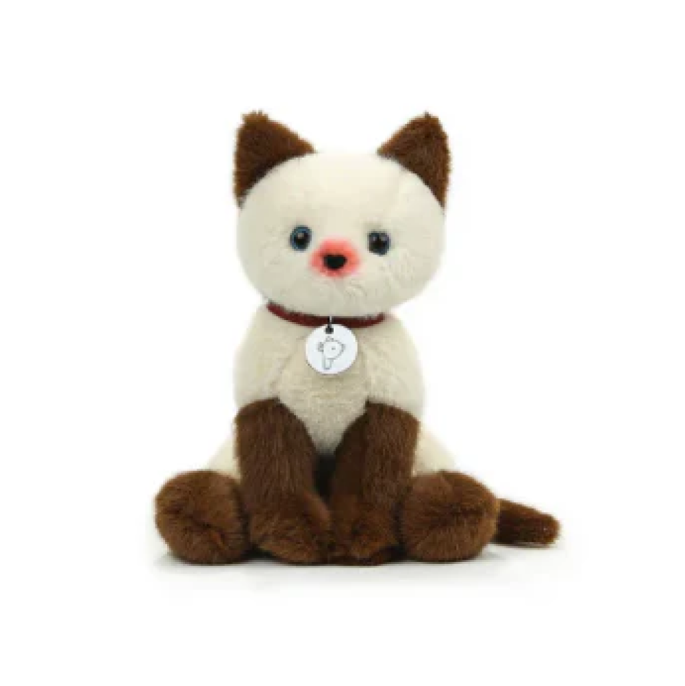 Mochi the Siamese Kitty with Collar – plush siamese kitty by Plushland
