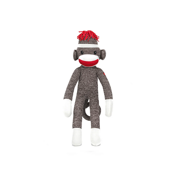 Sock monkey stuffed toy – 20 inch classic plush by Plushland
