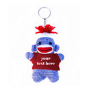 Maroon Sock Monkey Keychain With Tee 4 Inch – Cozy Buddy With Loving Look | Plushland