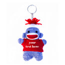 Red Sock Monkey Keychain With Tee 4 Inch – Bright Pal With Smiling Expression | Plushland