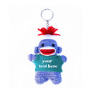 Teal Sock Monkey Keychain With Tee 4 Inch – Stylish Mini Buddy With Smooth Texture | Plushland