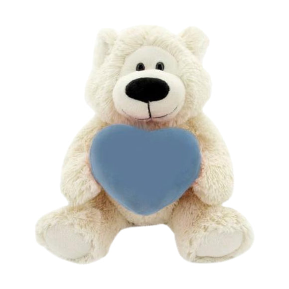 "sophie teddy bear holding custom teddy bear heart – 6 inch by Plushland"