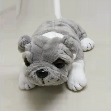 Stuffed animal bulldog plush toy in gray by Plushland – soft and cuddly bulldog dog stuffed animals

