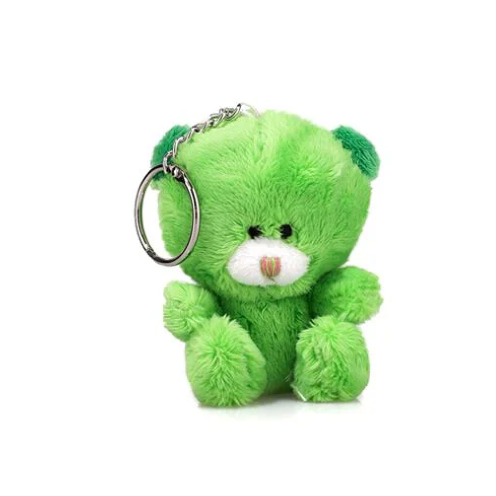"green bear plush keychain with teddy bear heart – 6 inch by Plushland"