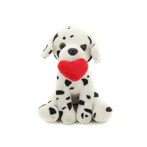 "Stuffed Animal Pawpal Dog with teddy bear heart – 10 inch by Plushland"
