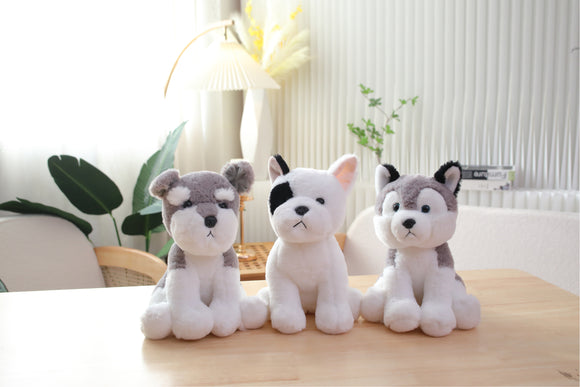 12-inch stuffed animal schnauzer plush toy with brown fur – Bella the Schnauzer by Plushland

