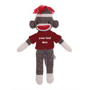 Maroon Stuffed Sock Monkey Plush 8 Inch – Warm Companion With Soft Texture | Plushland