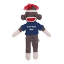 Navy Stuffed Sock Monkey Plush 8 Inch – Timeless Companion With Gentle Look | Plushland