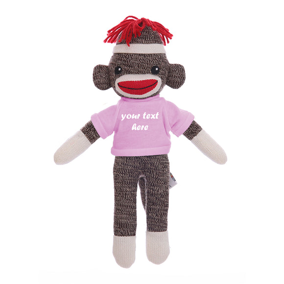Pink Stuffed Sock Monkey Plush 8 Inch – Sweet Buddy With Soft Feel | Plushland
