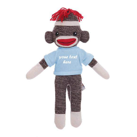 Powder Stuffed Sock Monkey Plush 8 Inch – Gentle Pal With Calm Expression | Plushland
