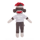 White Stuffed Sock Monkey Plush 8 Inch – Friendly Buddy With Soft Form | Plushland
