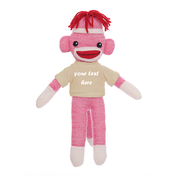 Tan Sock Monkey Plush Animal 8 Inch – Simple Pal With Friendly Smile | Plushland