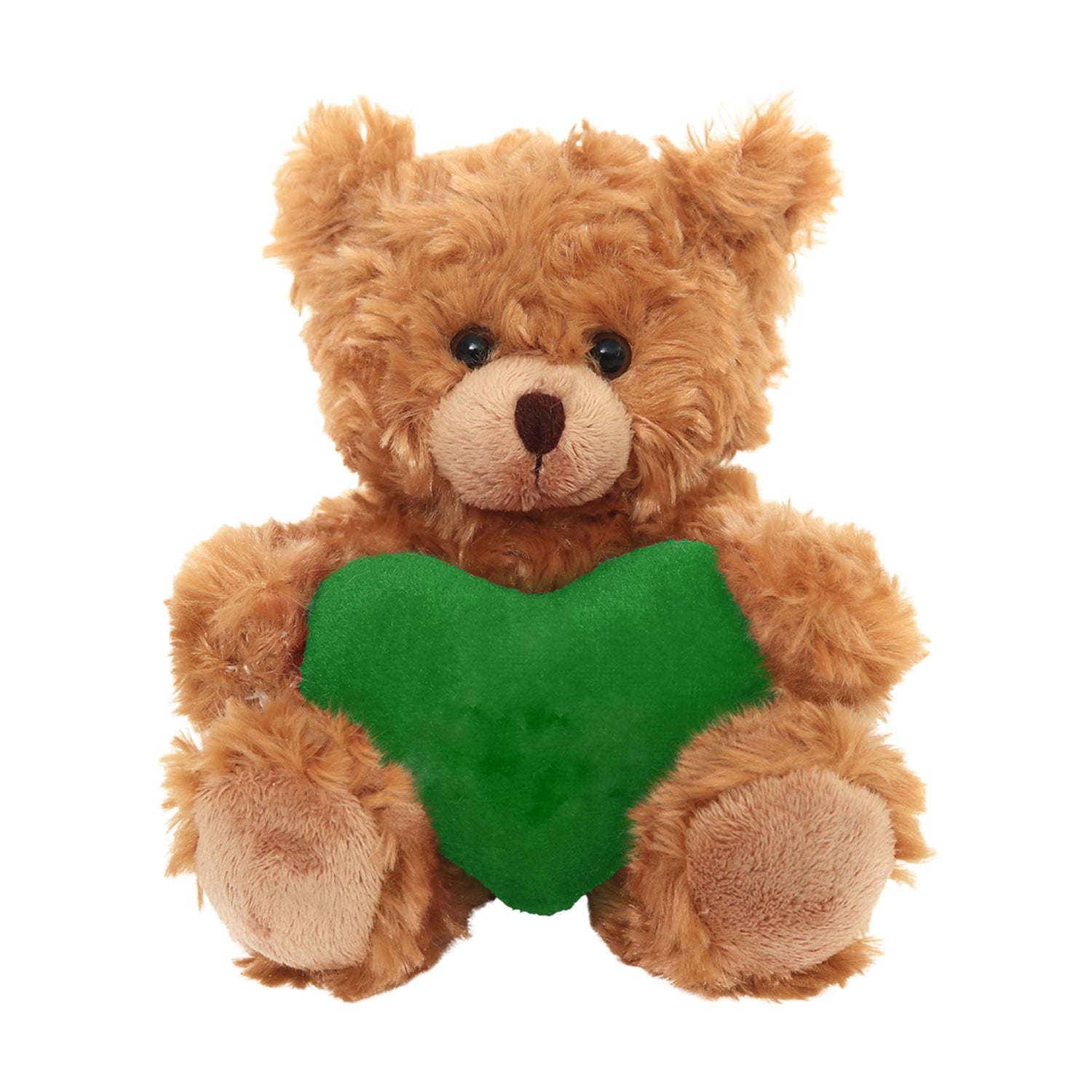 6″ Mocha Bear with Custom Heart – Personalized Cute Plush by Plushland
