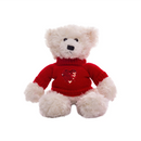 "Teddy bear sweater plush with love message and teddy bear heart – Plushland"
