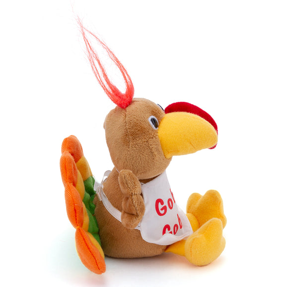 Thanksgiving Turkey Plush Toy displayed from the right-side angle
