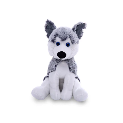 Sitting Husky Paw Pal, Featuring Soft Fur and an Adorable Design, Perfect for Cuddles by Plushland.