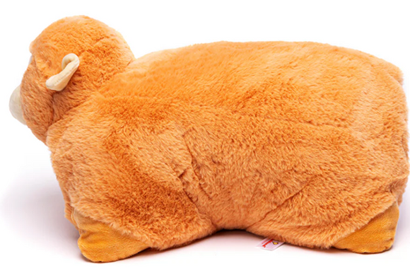 Side profile of the Weighted Cuddly Plush Monkey Lap Pals showing its plush design