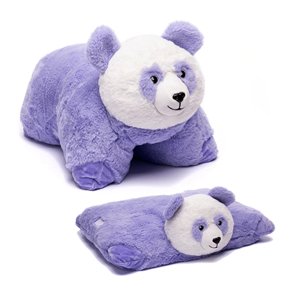 Weighted Panda Lap Pal plush companion in a side-facing pose