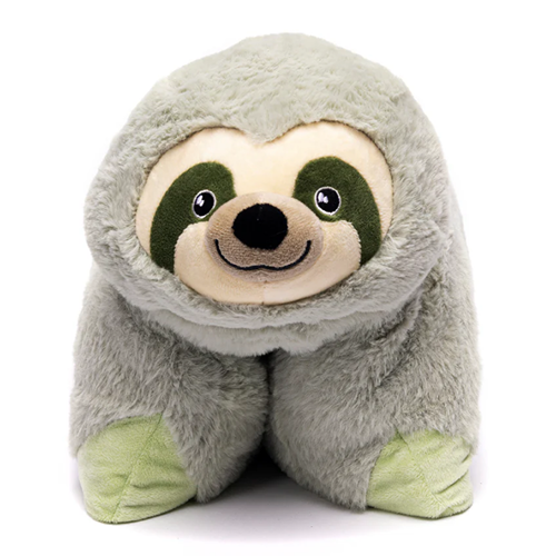 Weighted Sloth Lap Pal in a playful front-facing position