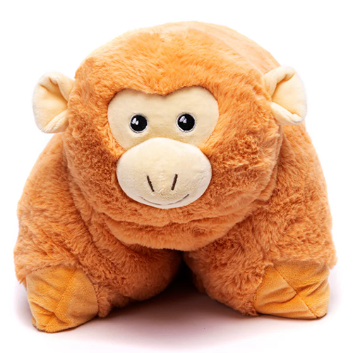Weighted Stuffed Plush Monkey Lap Pals in a front-facing position