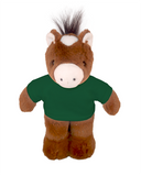 Plushland 8 Inch Floppy Horse with Tee Plush Stuffed Animal Personalized Gift - Custom Text on Shirt - Great Present for Mothers Day, Valentine Day, Graduation Day, Birthday