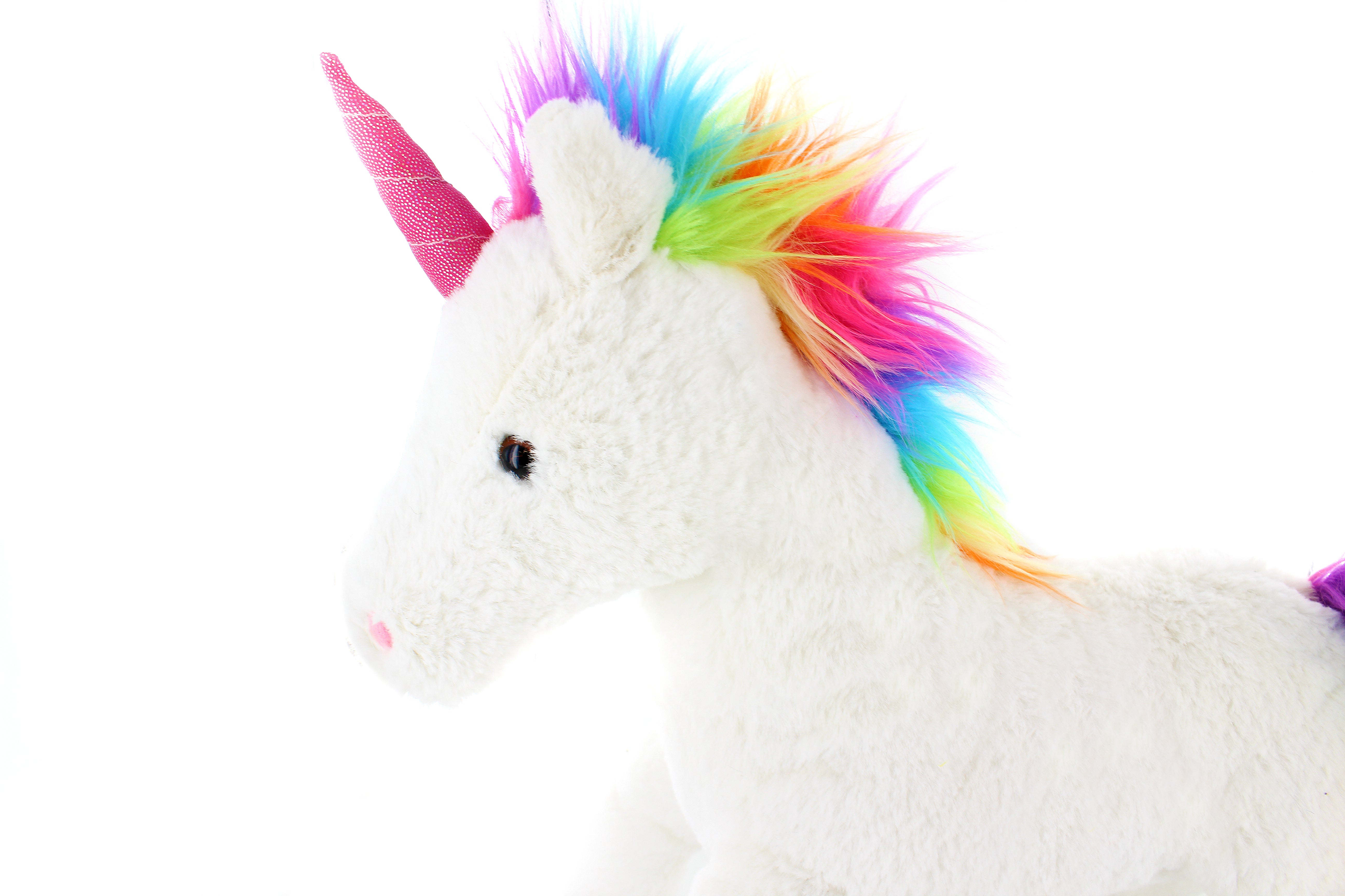 14" Crystal Unicorn, Sparkling Details and Magical Design, Half Body from Left Side by Plushland.