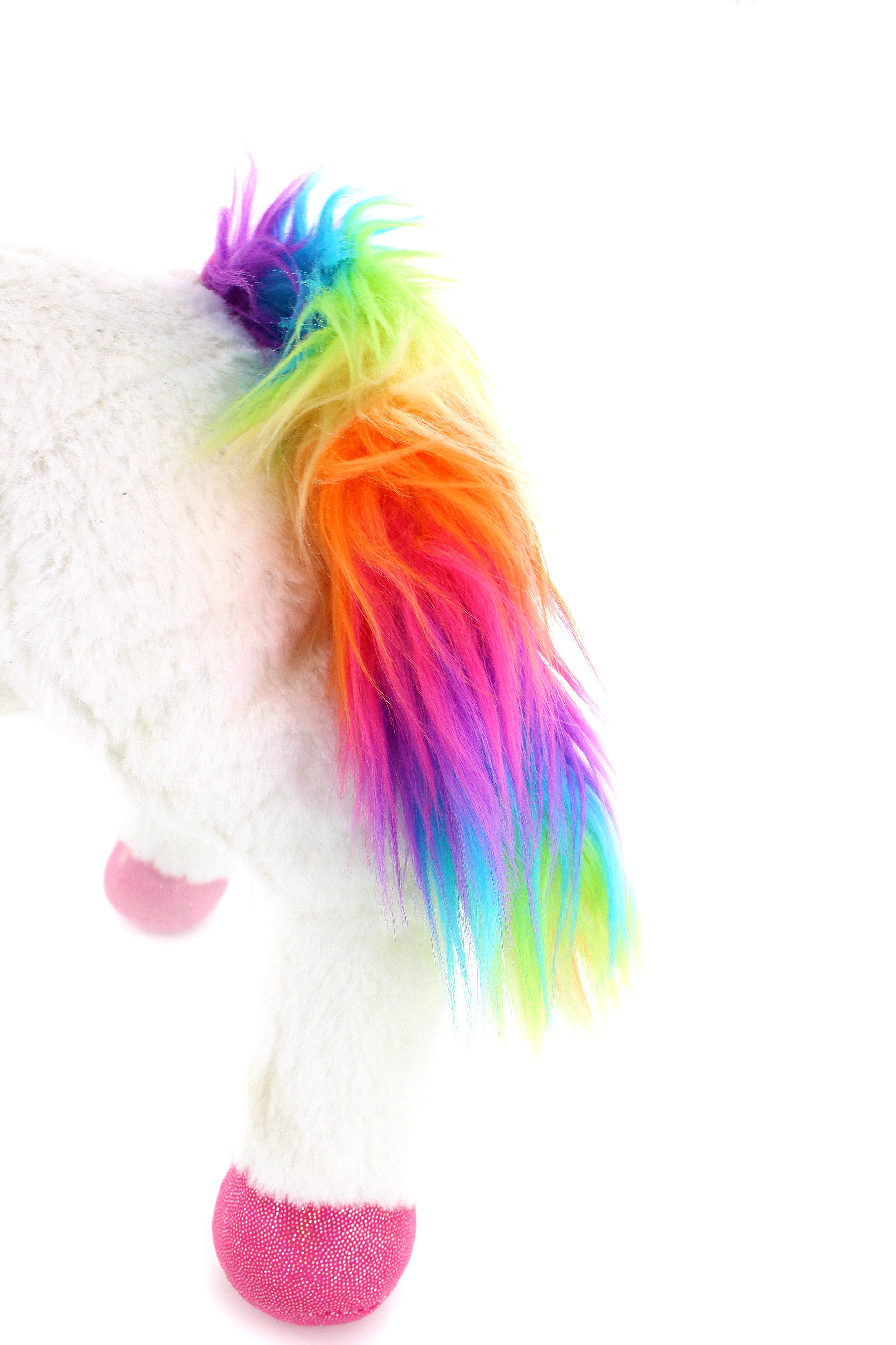 14" Crystal Unicorn, Sparkling Details and Magical Design, Tail From Left Side by Plushland.