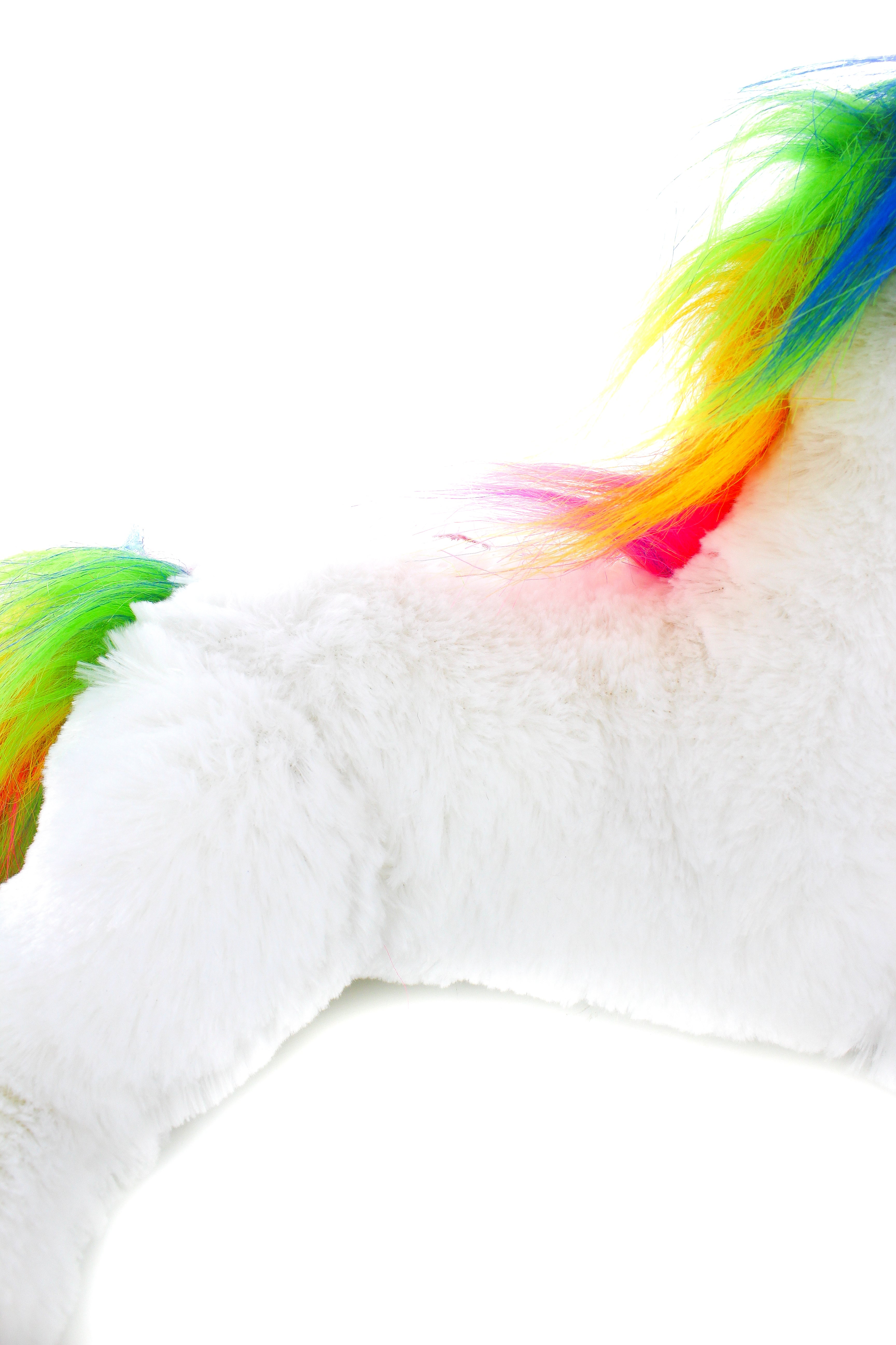 14" Sitting Crystal Unicorn, Sparkling Details and Magical Design, Back From Right Side by Plushland.