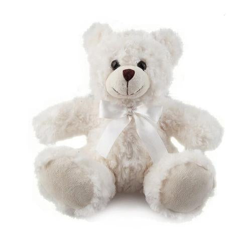 6" Classic Sitting Teddy Bear, Cream, Featuring Soft Fur and by Plushland.