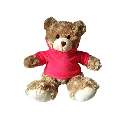 Valentine Day Mocha Teddy Bear Personalized Shirt Stuffed Animal 9 Inches