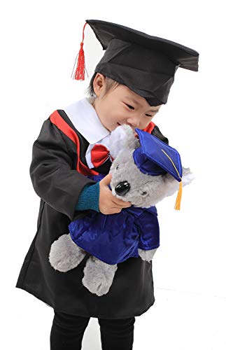 Plushland White Bear Plush Stuffed Animal for Graduation Day (Red Cap and Gown)