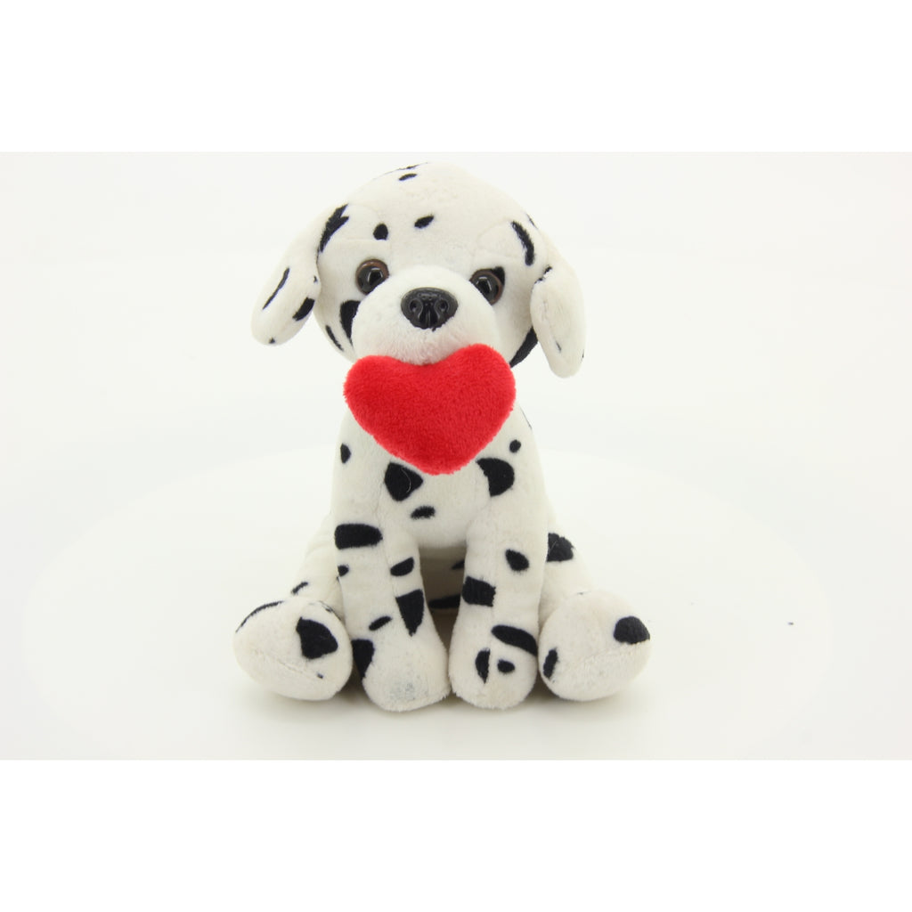 Plushland Cute Pawpals Puppy Dog Plush Stuffed Animal Girlfriend Toy Comes with Red Heart for Girls on Valentine's Day 8 inches
