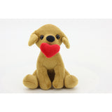 Plushland Cute Pawpals Puppy Dog Plush Stuffed Animal Girlfriend Toy Comes with Red Heart for Girls on Valentine's Day 8 inches