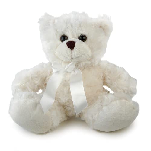 Plushland Stuffed Cream Teddy Bear – Angel- Plush Bear Toy for Kids & Adults 11 inches