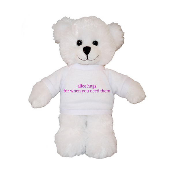 Soft Plush White Teddy Bear with Tee