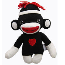 Sockiez Sock Monkey Baby Doll, With White Line Hat, Heart Logo in Front, A Best Mother’s Day Gift- Expressing in Color of Love