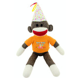 Custom Text Sock Monkey 20" - Adorable Birthday Gift for Kids