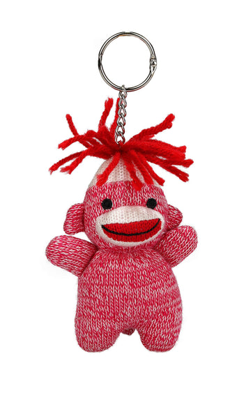 Vibrant Sock Monkey Keychain 4"