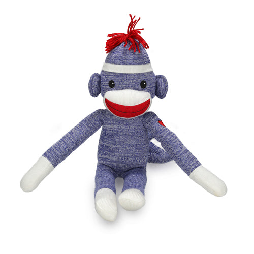 20-inch blue Color of Love Sockiez Sitting, soft plush toy by Plushland