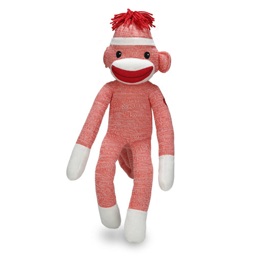 Sock Monkey Stuffed Animal Reddish 20"