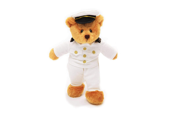 Plushland Adorable Teddy Bear 8 Inches, Stuffed Animals For Kids - With US Military Uniform