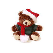 Christmas Mocha Bear with Personalized Shirt 6 Inches
