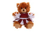 Plushland Mocha Cheer Bear 6 Inches, Stuffed Animal Personalized Gift - Custom Text on Outfit