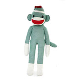 Sock Monkey Stuffed Animal Green