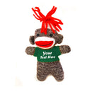 Green Sock Monkey Keychain 4"-2