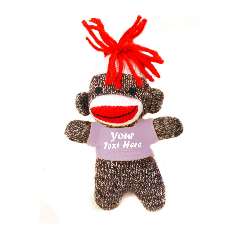 Green Sock Monkey Keychain 4"