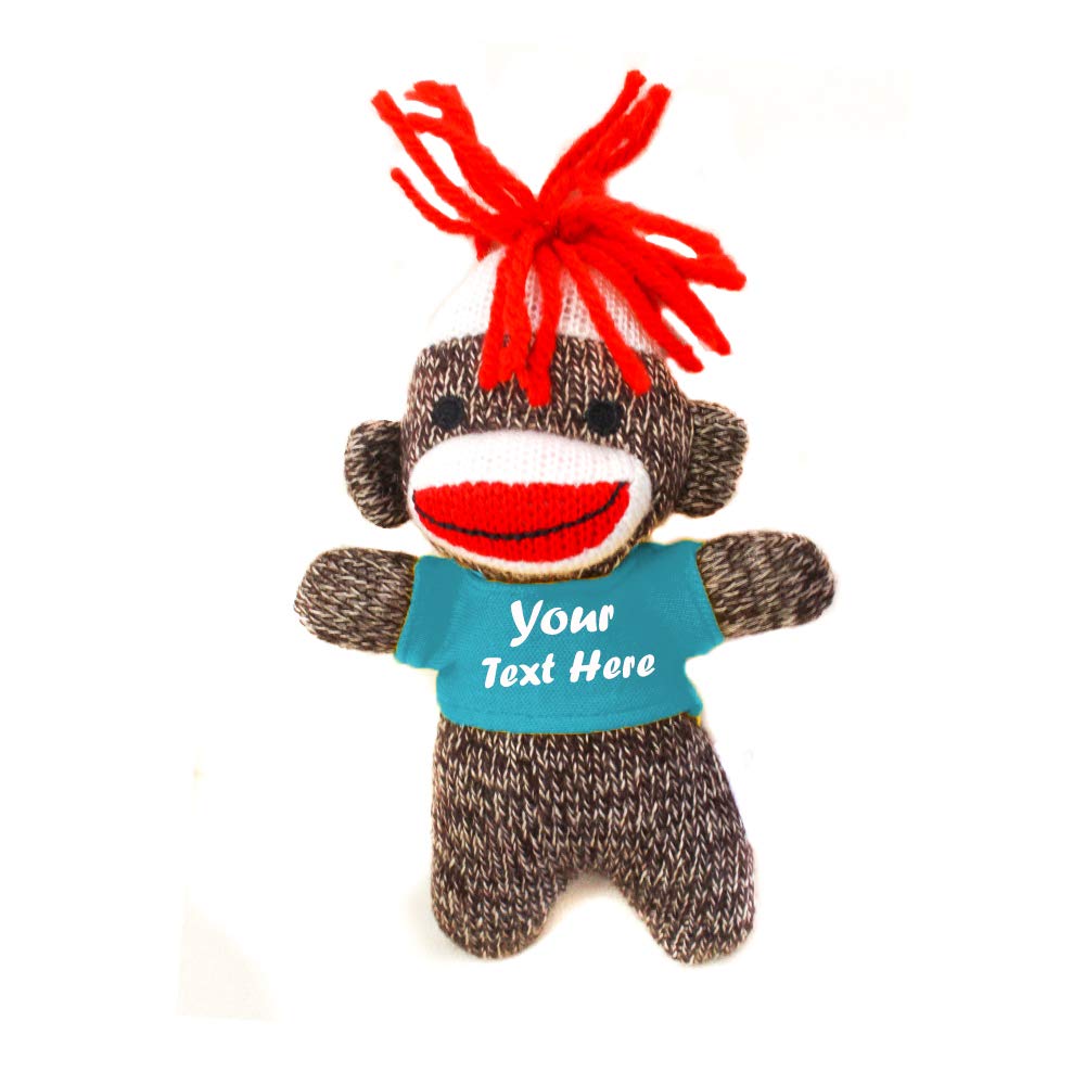 Green Sock Monkey Keychain 4"