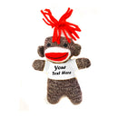 Green Sock Monkey Keychain 4"-7